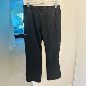 Healing Hands Purple label yoga style scrub pants BLACK medium petite